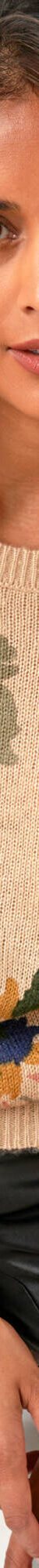 Pull imprimé fleurs (beige / bronze) Pull imprimé fleurs (beige / bronze)